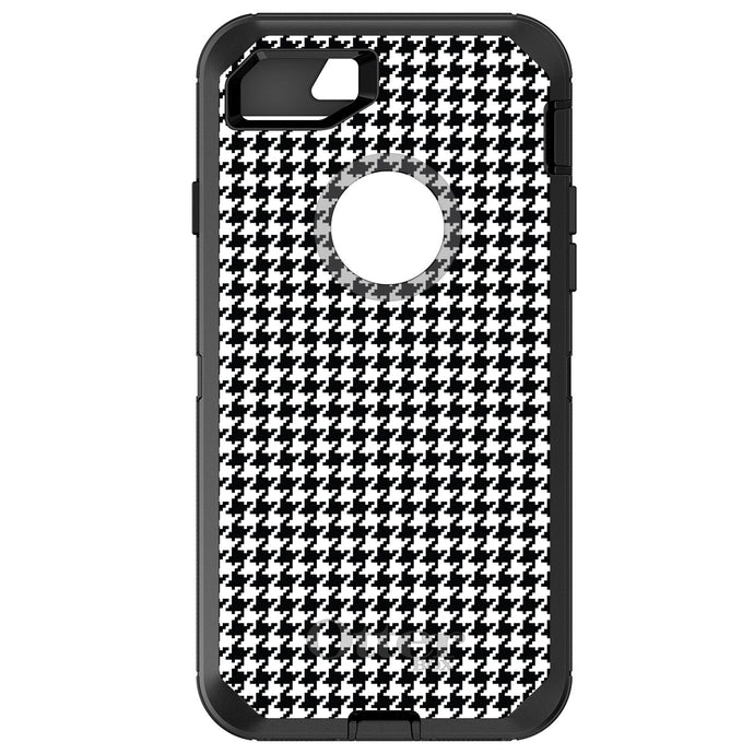 DistinctInk™ OtterBox Defender Series Case for Apple iPhone / Samsung Galaxy / Google Pixel - Black White Houndstooth Pattern
