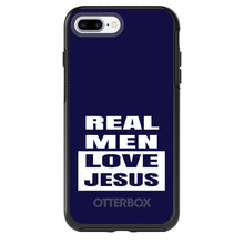 DistinctInk™ OtterBox Symmetry Series Case for Apple iPhone / Samsung Galaxy / Google Pixel - Navy Real Men Love Jesus