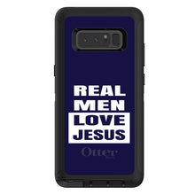 DistinctInk™ OtterBox Defender Series Case for Apple iPhone / Samsung Galaxy / Google Pixel - Navy Real Men Love Jesus