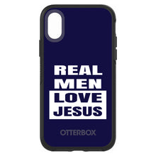 DistinctInk™ OtterBox Symmetry Series Case for Apple iPhone / Samsung Galaxy / Google Pixel - Navy Real Men Love Jesus