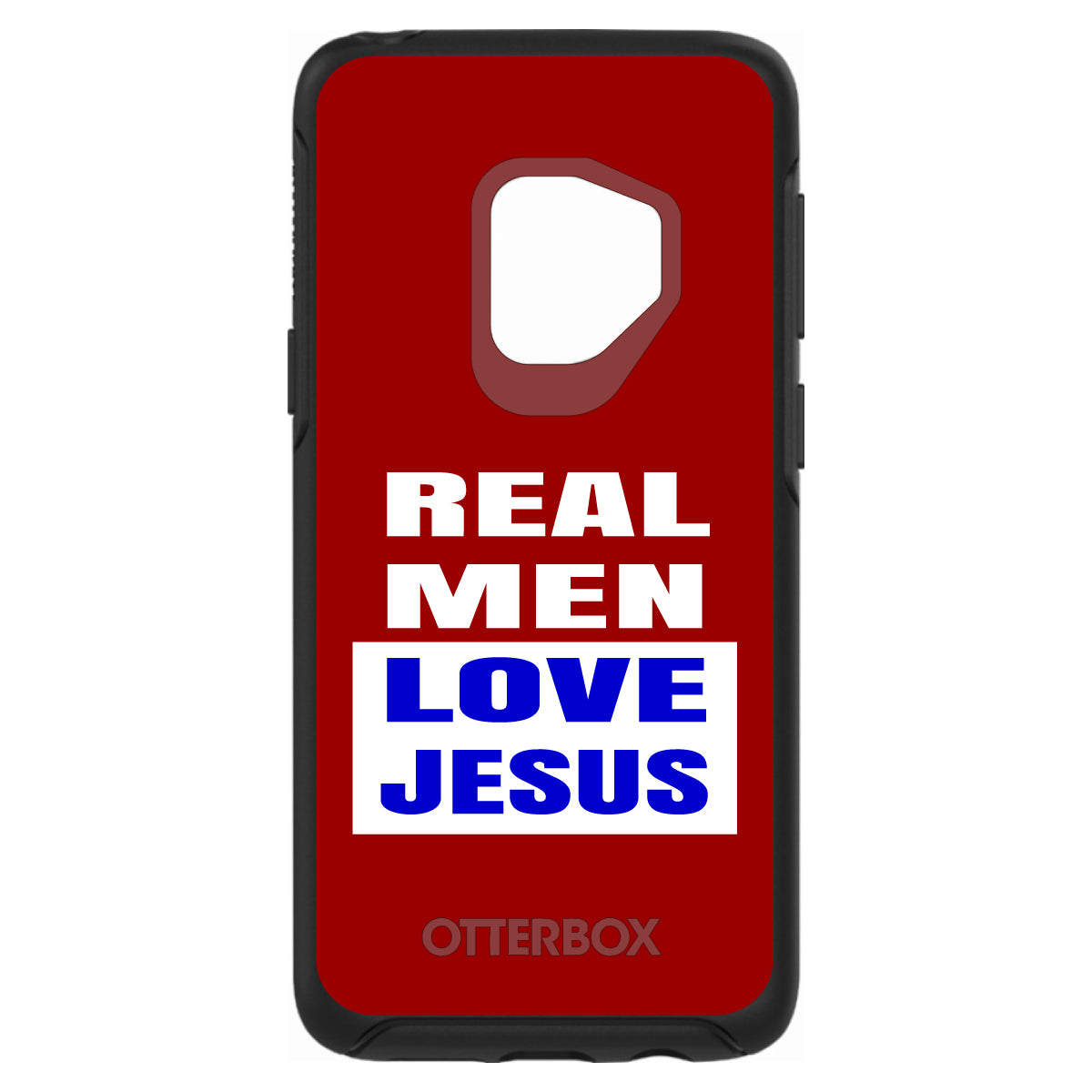 Red Blue Real Men Love Jesus OtterBox Symmetry Case for iPhone & Galaxy, view 8
