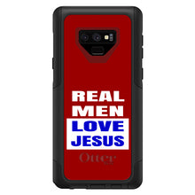 DistinctInk™ OtterBox Commuter Series Case for Apple iPhone or Samsung Galaxy - Red Blue Real Men Love Jesus