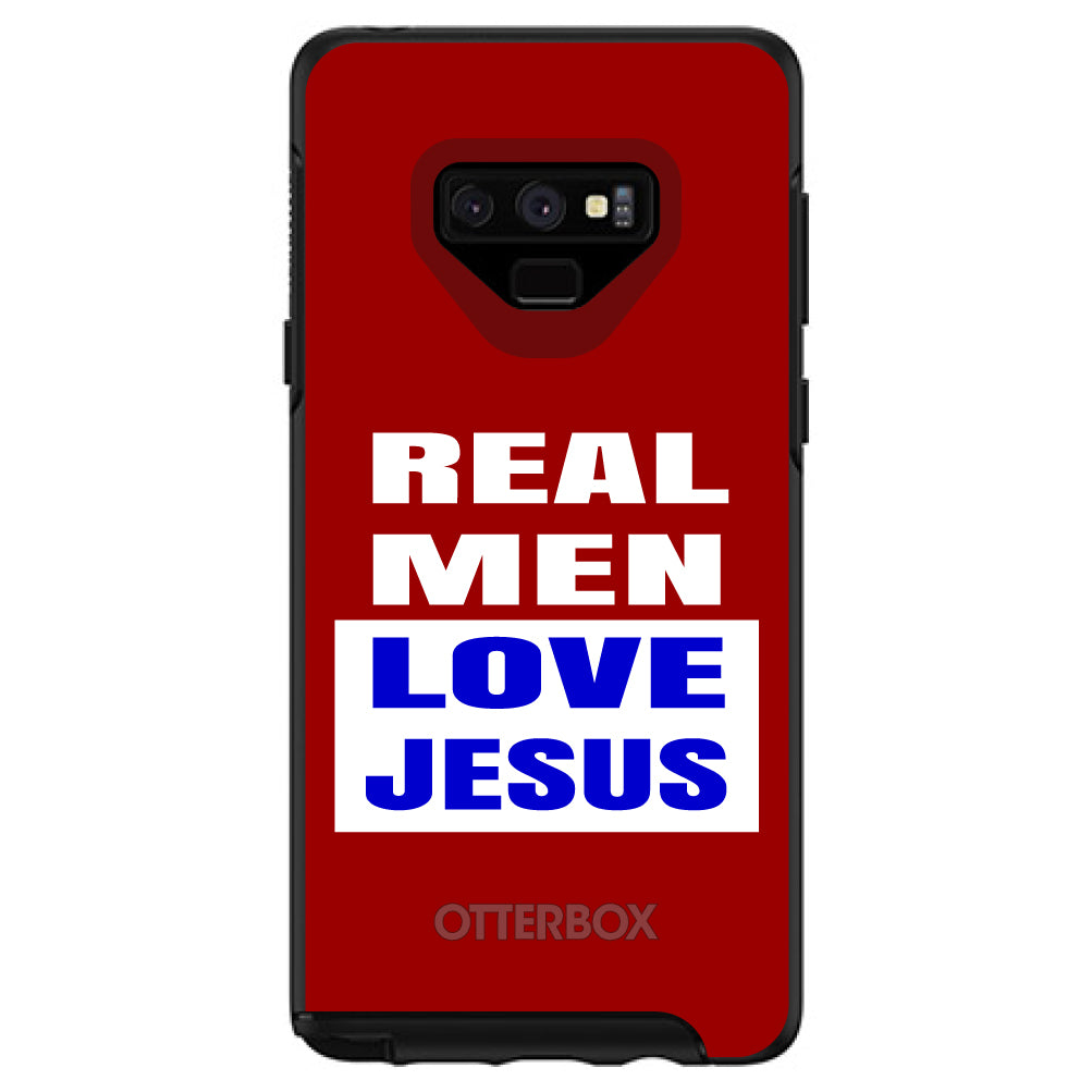 Red Blue Real Men Love Jesus OtterBox Symmetry Case for iPhone & Galaxy, view 13