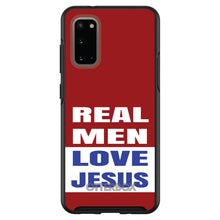 DistinctInk™ OtterBox Symmetry Series Case for Apple iPhone / Samsung Galaxy / Google Pixel - Red Blue Real Men Love Jesus