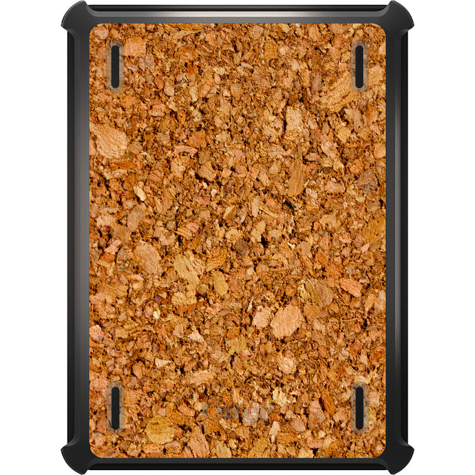 DistinctInk™ OtterBox Defender Series Case for Apple iPad / iPad Pro / iPad Air / iPad Mini - Dark Cork Board