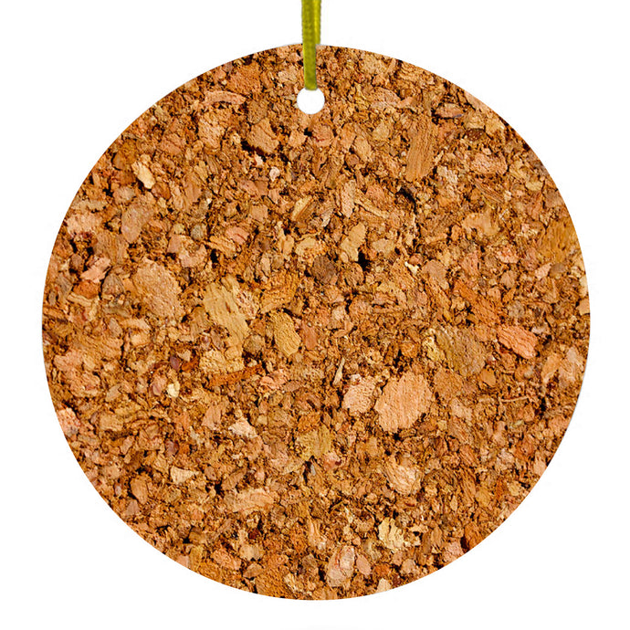 Dark Cork Board Image Print Ceramic Ornament
