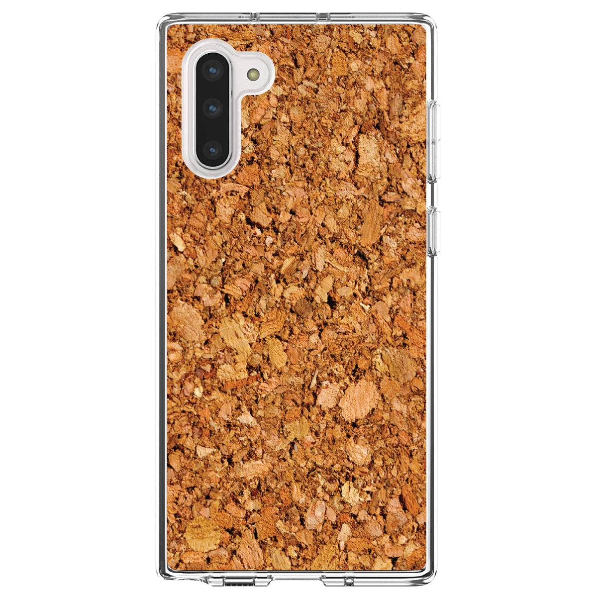 Dark Cork Board Image Print Clear Shockproof iPhone Case, view 9