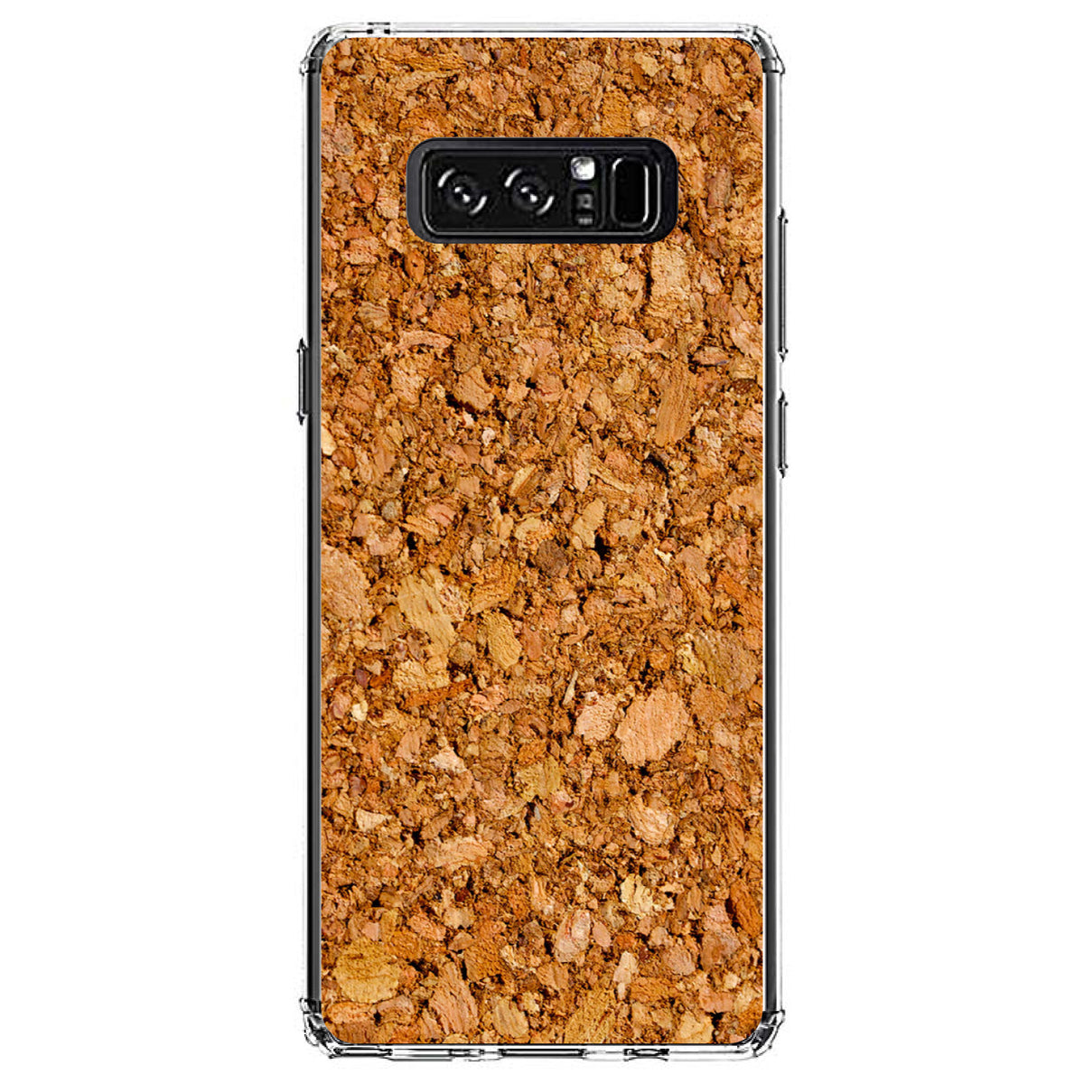 Dark Cork Board Image Print Clear Shockproof iPhone Case, view 12