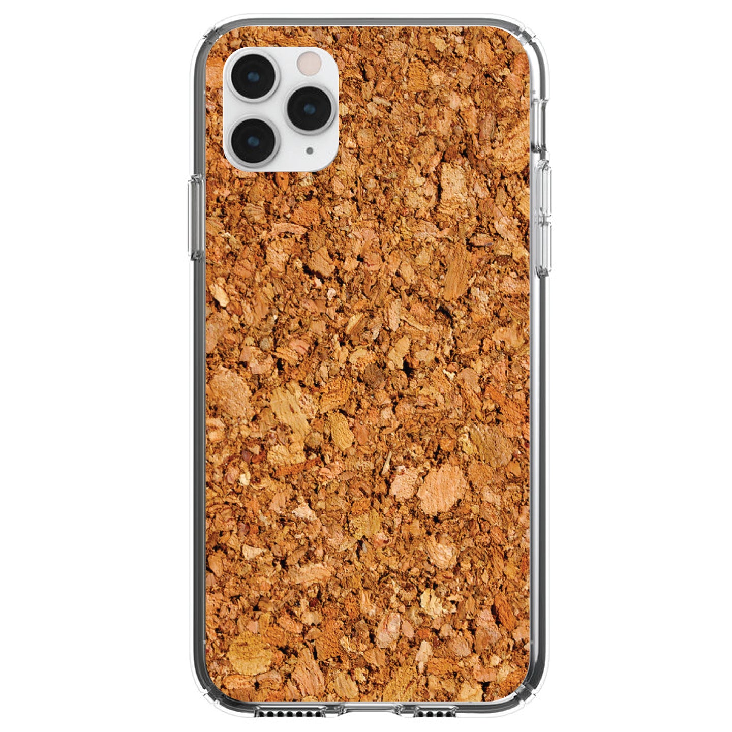 DistinctInk® Clear Shockproof Hybrid Case for Apple iPhone / Samsung Galaxy / Google Pixel - Dark Cork Board Image Print