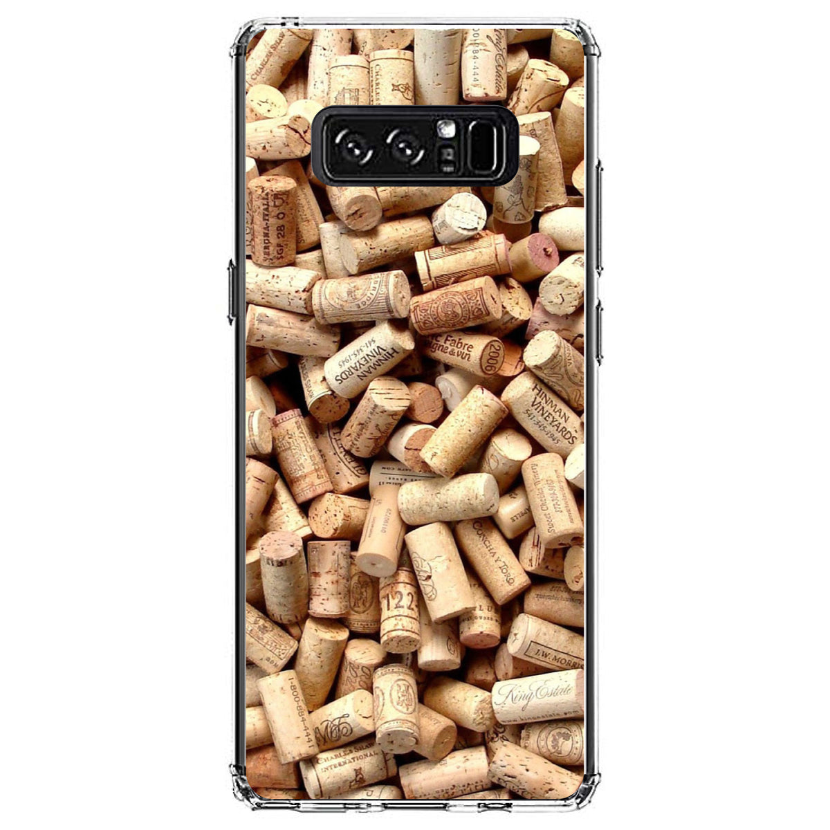 Wine Corks Image Print Clear Shockproof iPhone Case, view 12