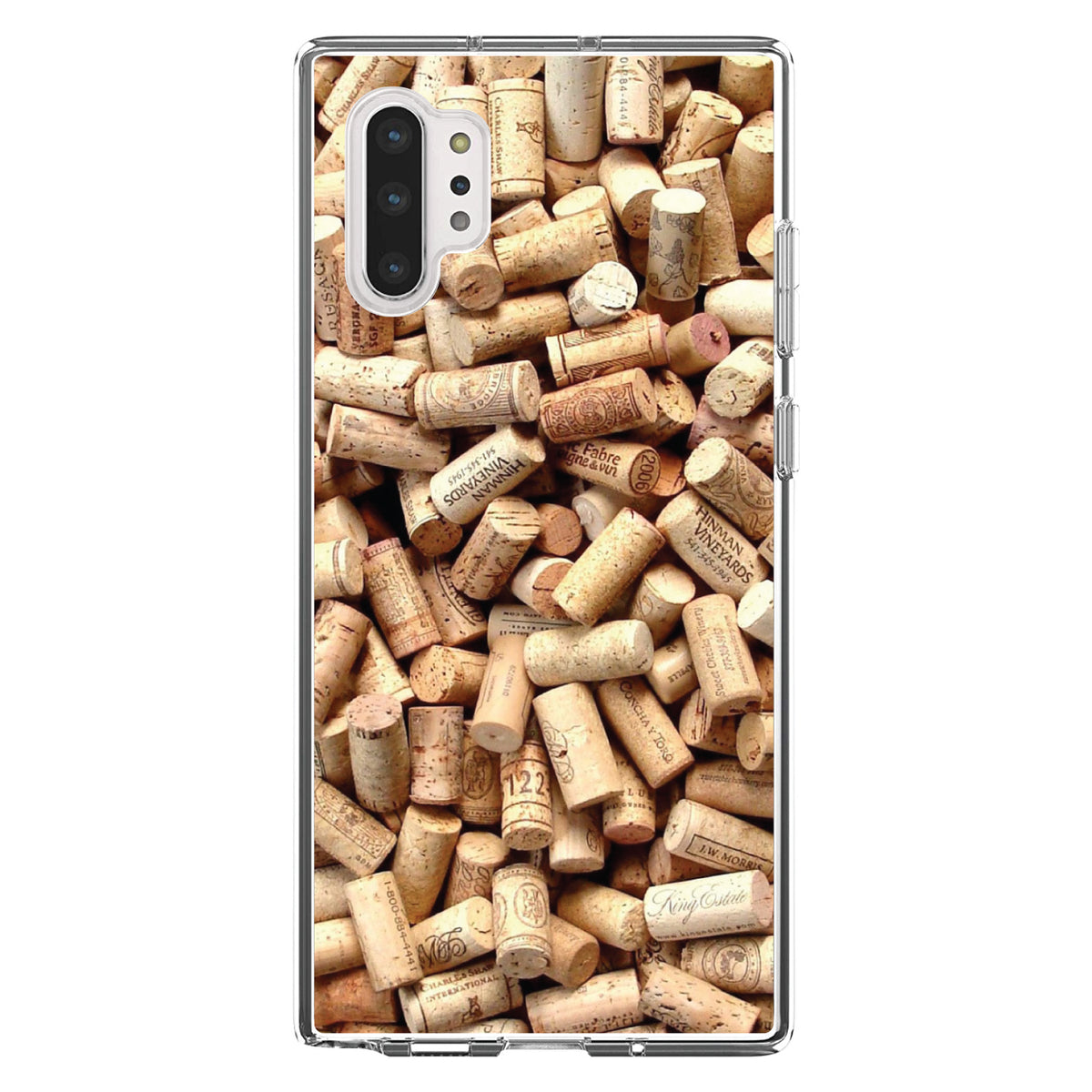 Wine Corks Image Print Clear Shockproof iPhone Case, view 10
