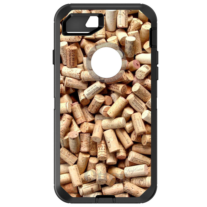 DistinctInk™ OtterBox Defender Series Case for Apple iPhone / Samsung Galaxy / Google Pixel - Wine Corks