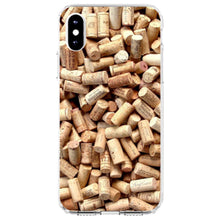 DistinctInk® Clear Shockproof Hybrid Case for Apple iPhone / Samsung Galaxy / Google Pixel - Wine Corks Image Print