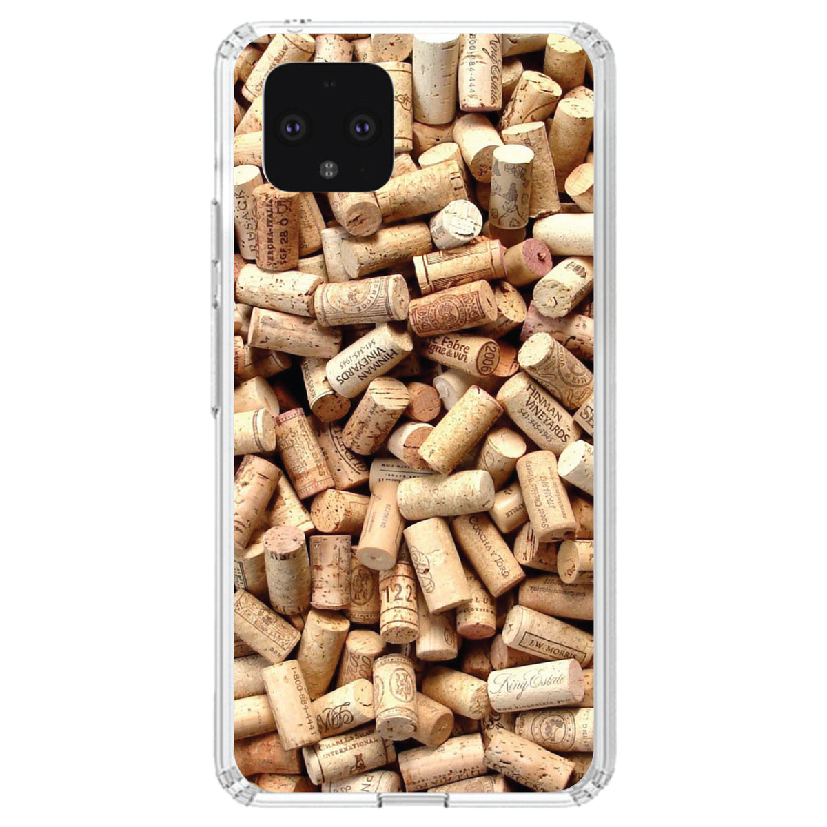 Wine Corks Image Print Clear Shockproof iPhone Case, view 23