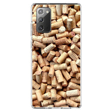 DistinctInk® Clear Shockproof Hybrid Case for Apple iPhone / Samsung Galaxy / Google Pixel - Wine Corks Image Print