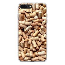 DistinctInk® Clear Shockproof Hybrid Case for Apple iPhone / Samsung Galaxy / Google Pixel - Wine Corks Image Print