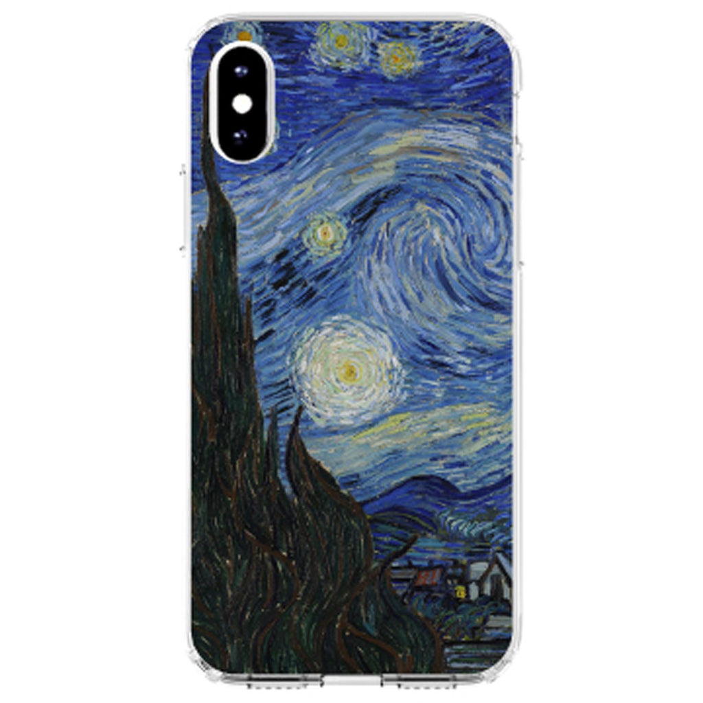 Van Gogh Starry Night Clear Shockproof iPhone Case, view 4