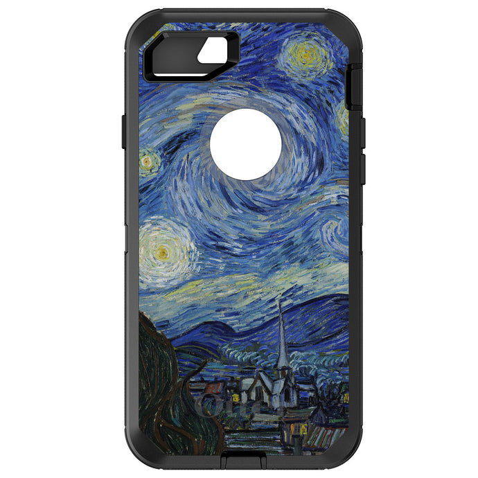 DistinctInk™ OtterBox Defender Series Case for Apple iPhone / Samsung Galaxy / Google Pixel - Van Gogh Starry Night
