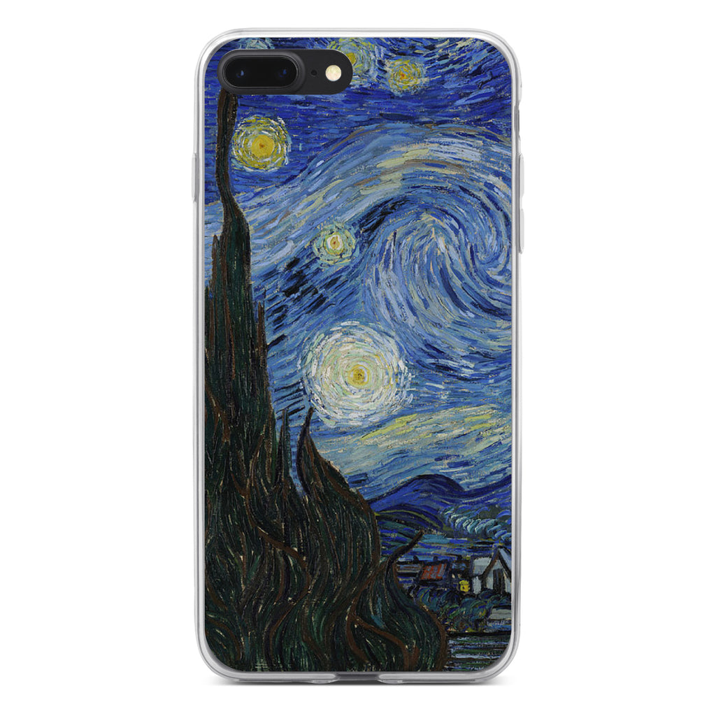 Van Gogh Starry Night Clear Shockproof iPhone Case, view 6