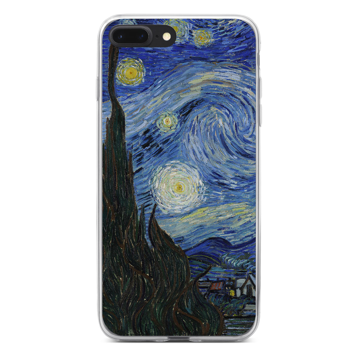 Van Gogh Starry Night Clear Shockproof iPhone Case, view 6