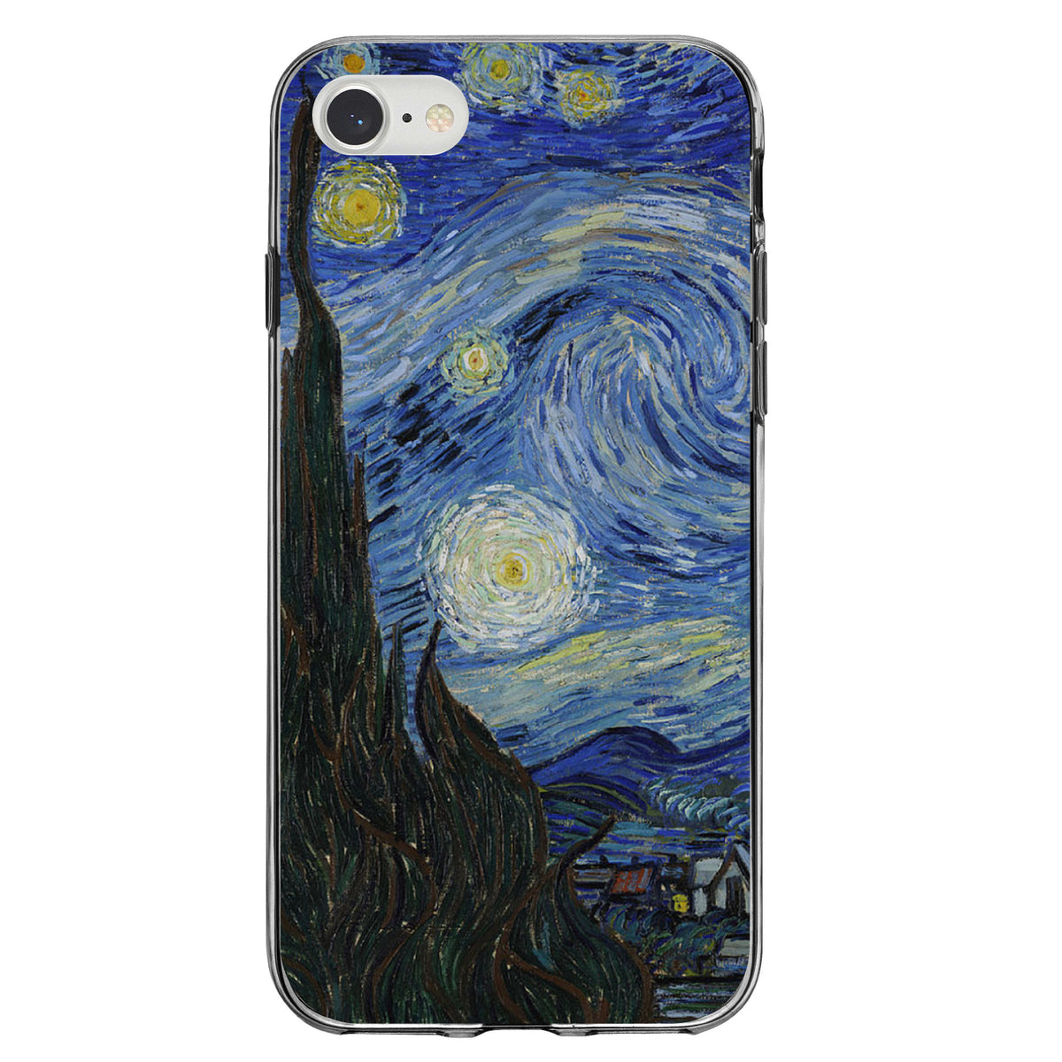 Van Gogh Starry Night Clear Shockproof iPhone Case, view 5