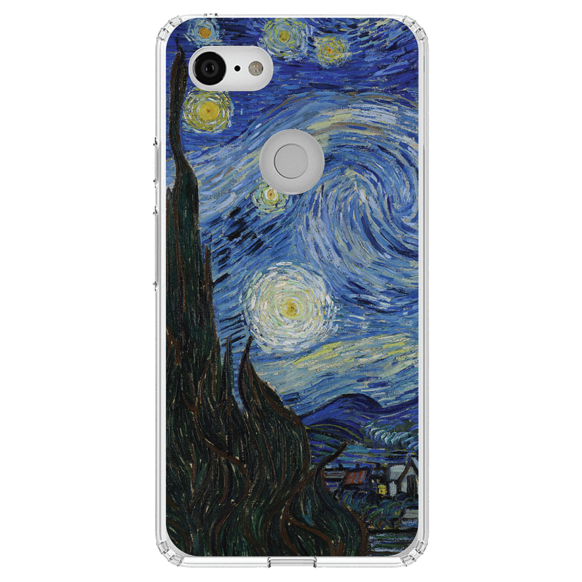Van Gogh Starry Night Clear Shockproof iPhone Case, view 21