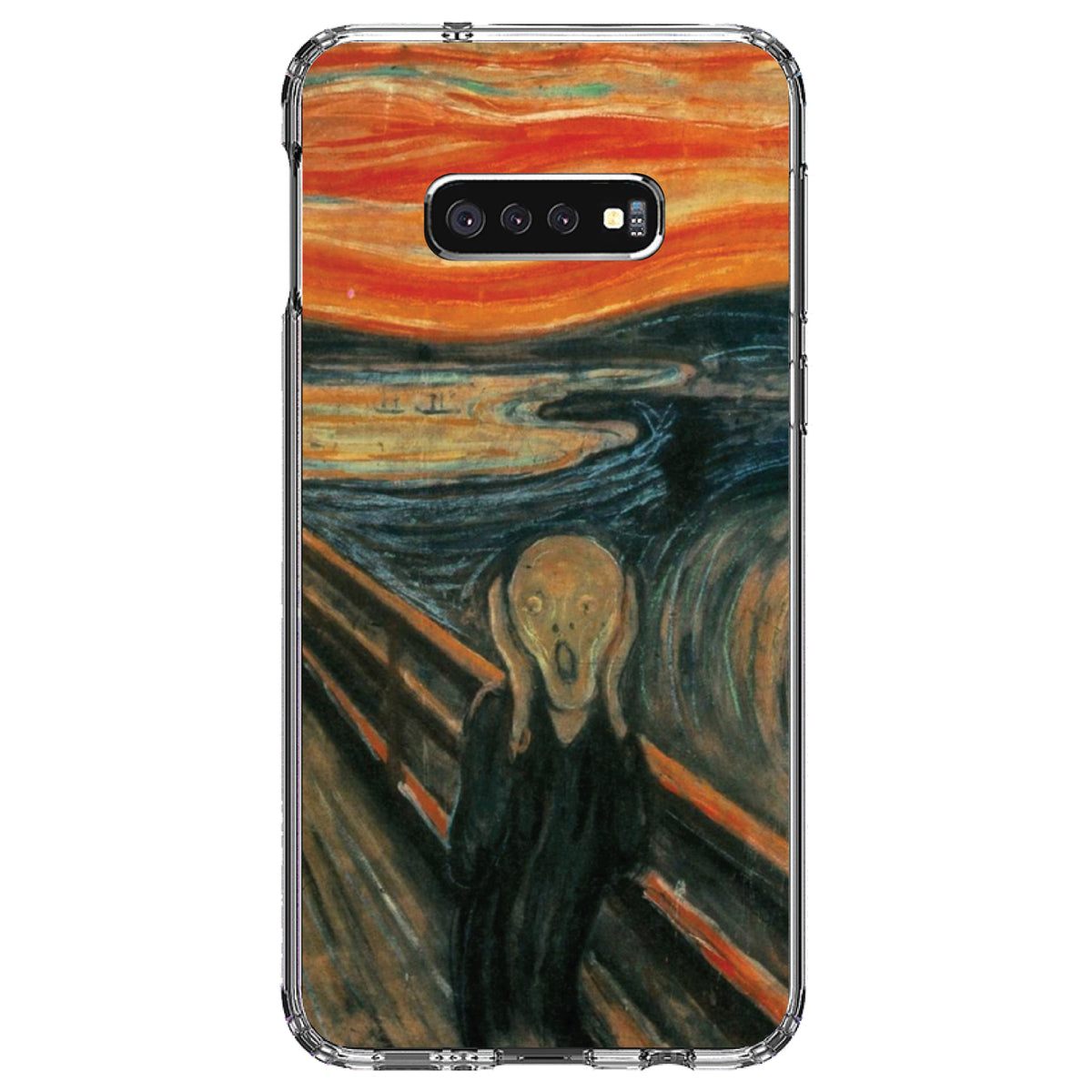Edvard Munch The Scream Clear Shockproof iPhone Case, view 18