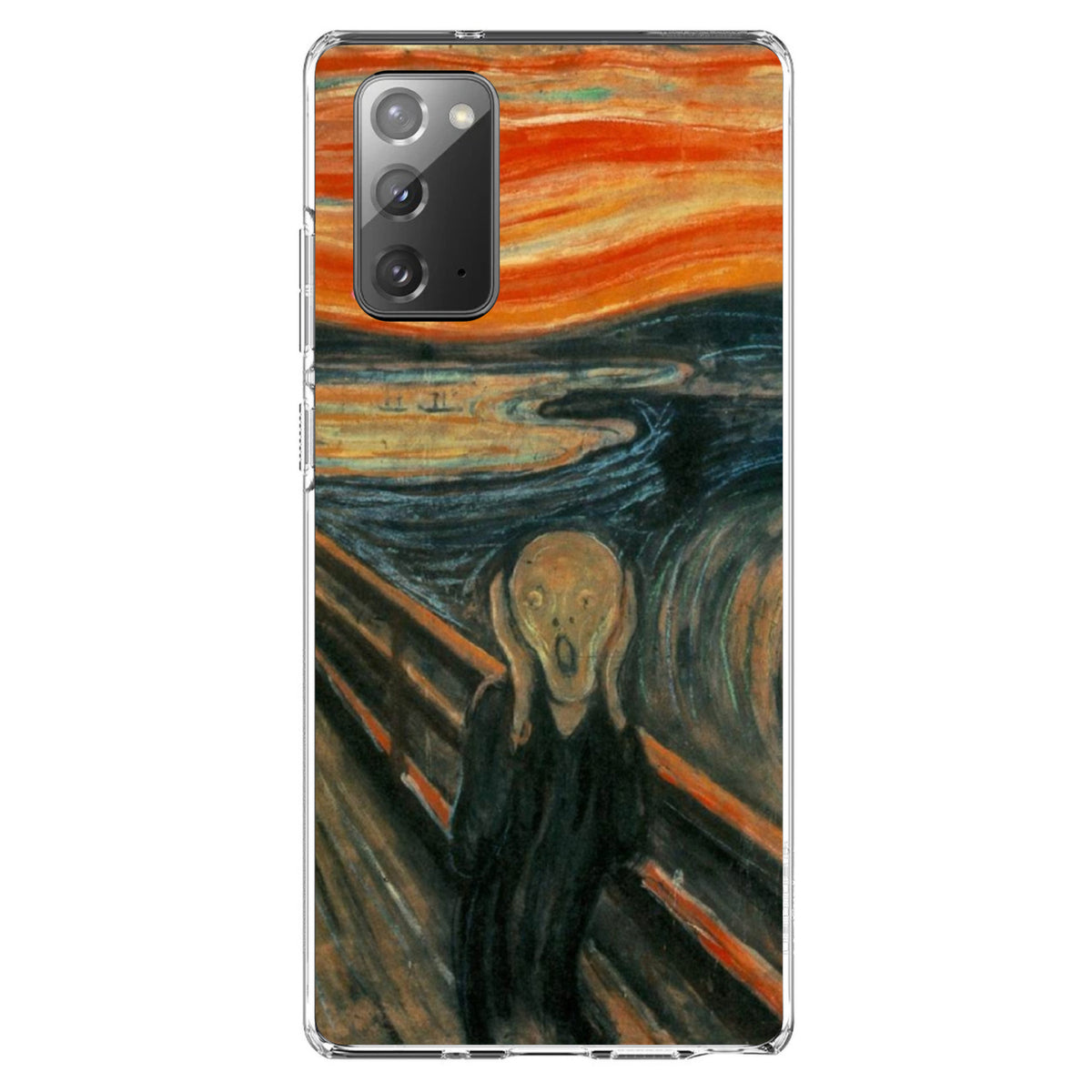 Edvard Munch The Scream Clear Shockproof iPhone Case, view 7