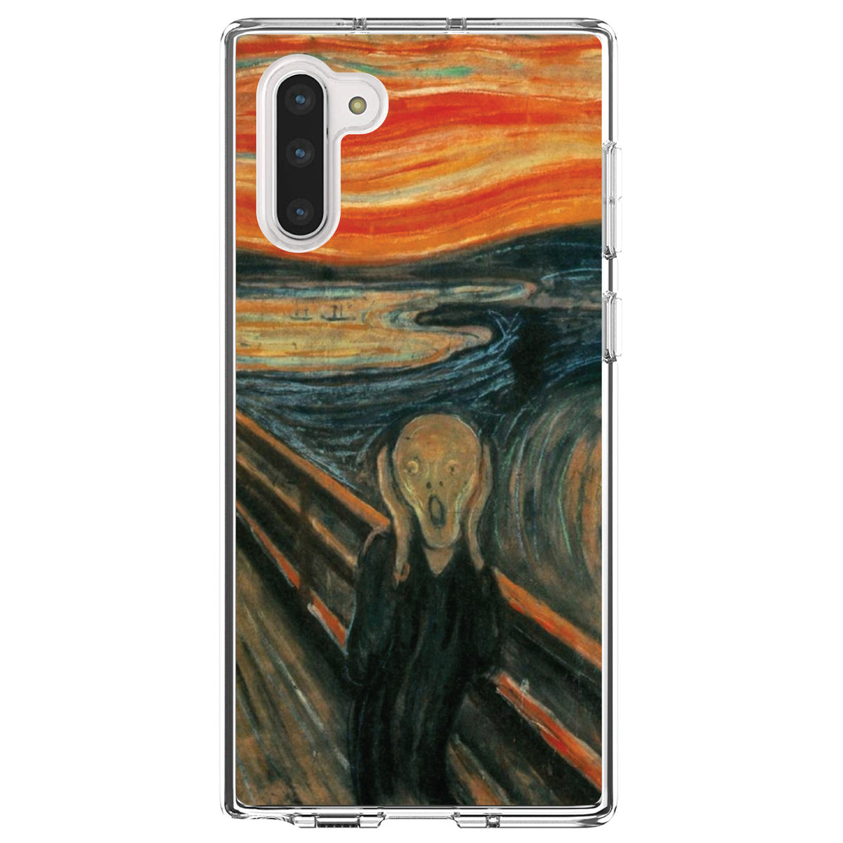 Edvard Munch The Scream Clear Shockproof iPhone Case, view 9