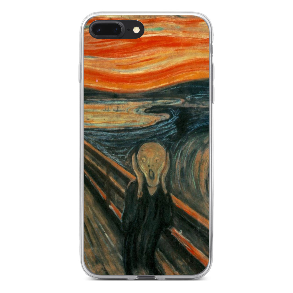 Edvard Munch The Scream Clear Shockproof iPhone Case, view 6