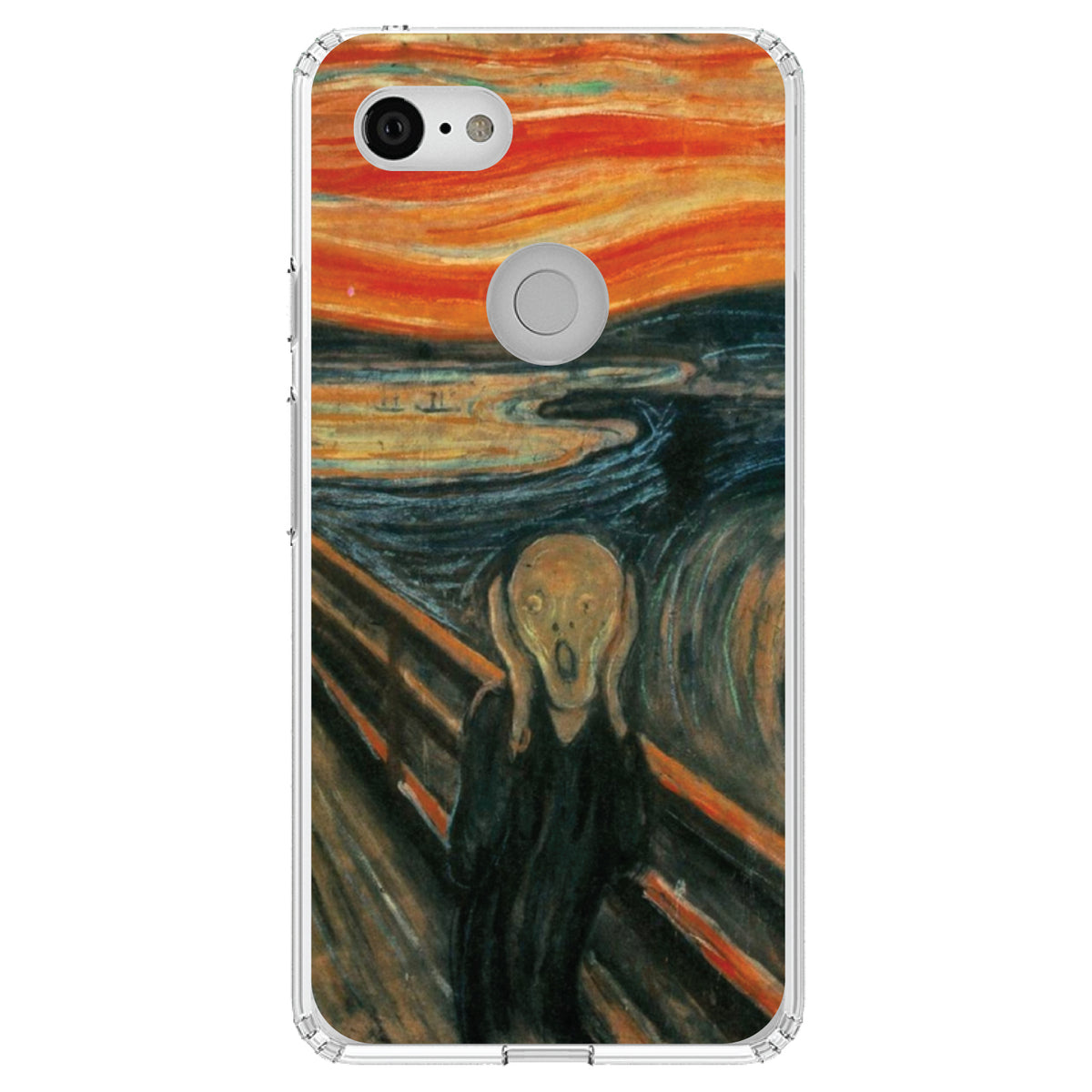 Edvard Munch The Scream Clear Shockproof iPhone Case, view 22