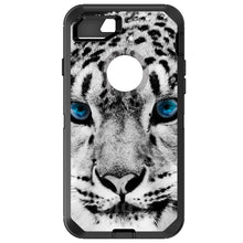 DistinctInk™ OtterBox Defender Series Case for Apple iPhone / Samsung Galaxy / Google Pixel - Snow Leopard Blue Eyes