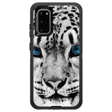 DistinctInk™ OtterBox Defender Series Case for Apple iPhone / Samsung Galaxy / Google Pixel - Snow Leopard Blue Eyes