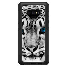 DistinctInk™ OtterBox Commuter Series Case for Apple iPhone or Samsung Galaxy - Snow Leopard Blue Eyes