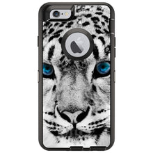 DistinctInk™ OtterBox Defender Series Case for Apple iPhone / Samsung Galaxy / Google Pixel - Snow Leopard Blue Eyes