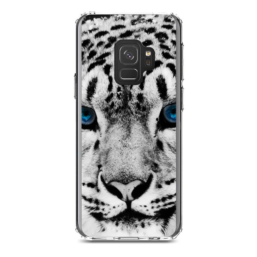 Snow Leopard Blue Eyes Clear Shockproof iPhone Case, view 19