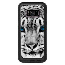 DistinctInk™ OtterBox Commuter Series Case for Apple iPhone or Samsung Galaxy - Snow Leopard Blue Eyes