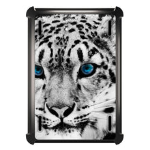 DistinctInk™ OtterBox Defender Series Case for Apple iPad / iPad Pro / iPad Air / iPad Mini - Snow Leopard Blue Eyes