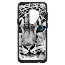 DistinctInk™ OtterBox Symmetry Series Case for Apple iPhone / Samsung Galaxy / Google Pixel - Snow Leopard Blue Eyes