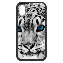 DistinctInk™ OtterBox Symmetry Series Case for Apple iPhone / Samsung Galaxy / Google Pixel - Snow Leopard Blue Eyes