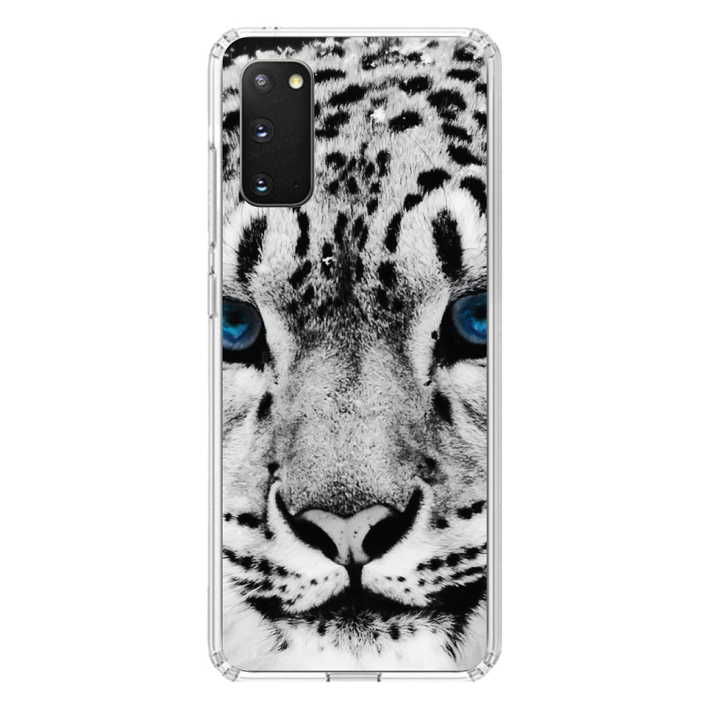Snow Leopard Blue Eyes Clear Shockproof iPhone Case, view 15