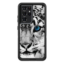 DistinctInk™ OtterBox Defender Series Case for Apple iPhone / Samsung Galaxy / Google Pixel - Snow Leopard Blue Eyes