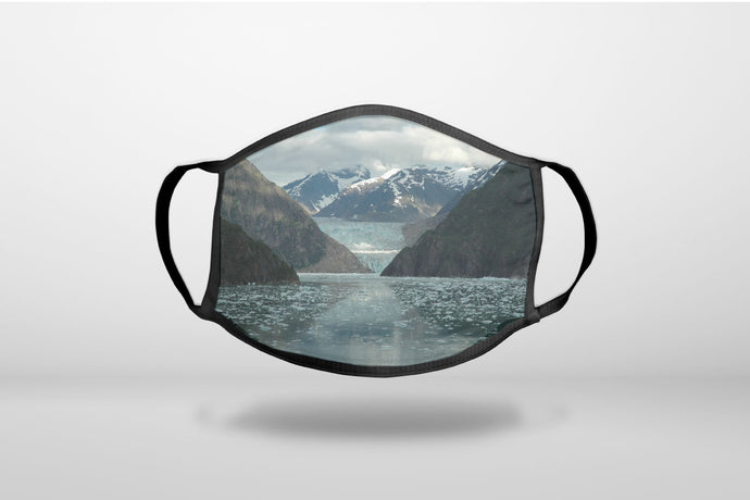 Tracy Arm Fjord Alaska - 3-Ply Reusable Soft Face Mask Covering, Unisex, Cotton Inner Layer