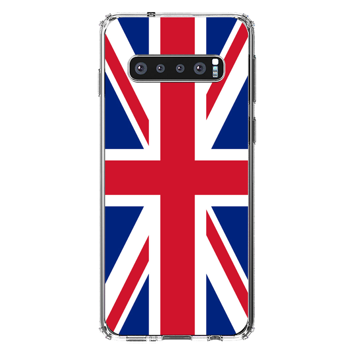 Red White Blue British Flag UK Clear Shockproof iPhone Case, view 16