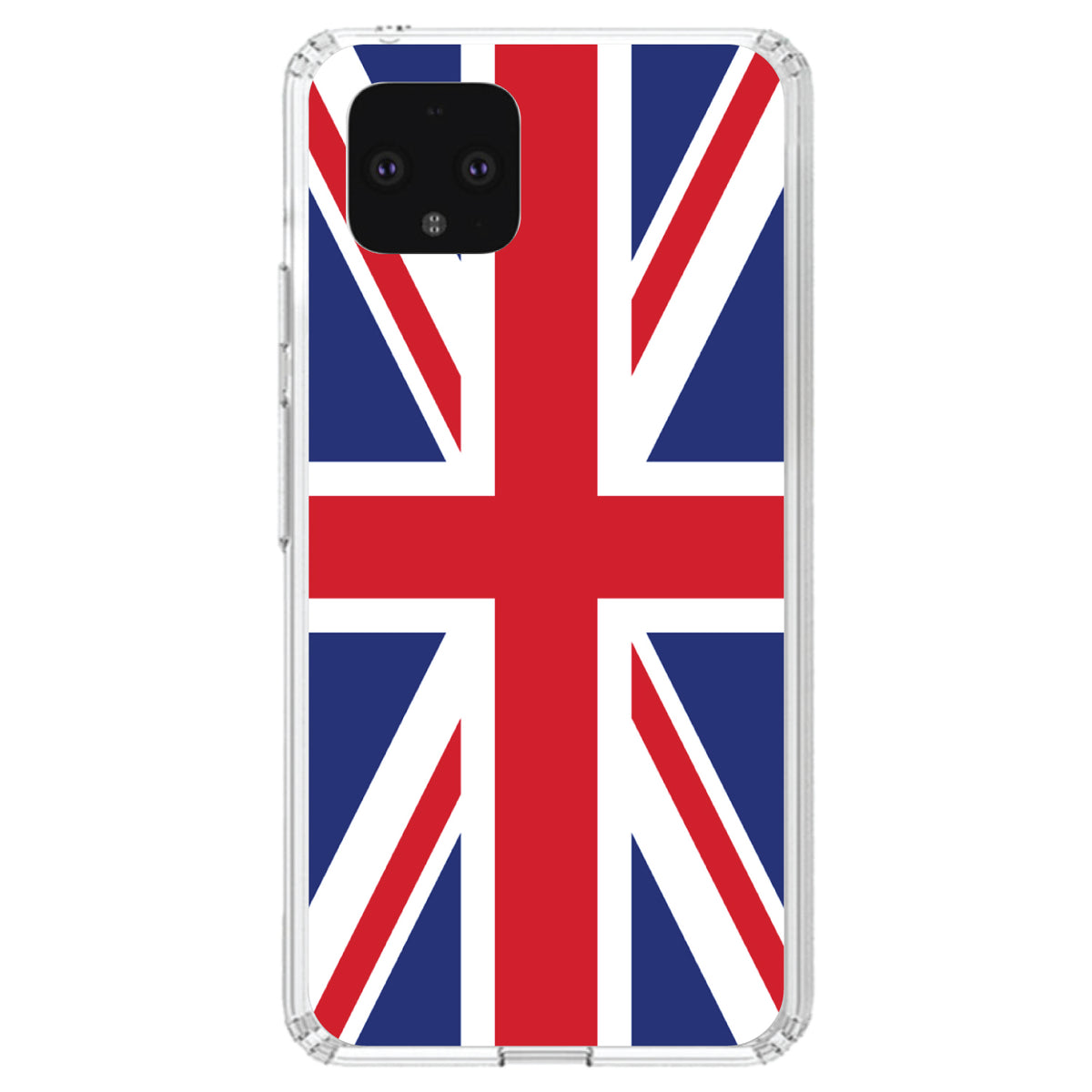 Red White Blue British Flag UK Clear Shockproof iPhone Case, view 24