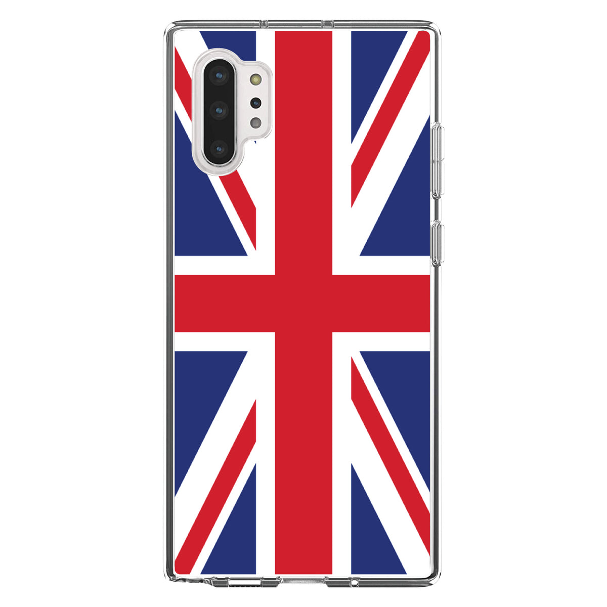 Red White Blue British Flag UK Clear Shockproof iPhone Case, view 10