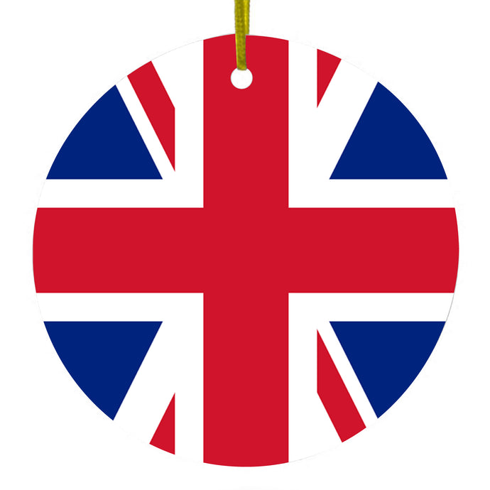 Red White Blue British Flag UK Ceramic Ornament