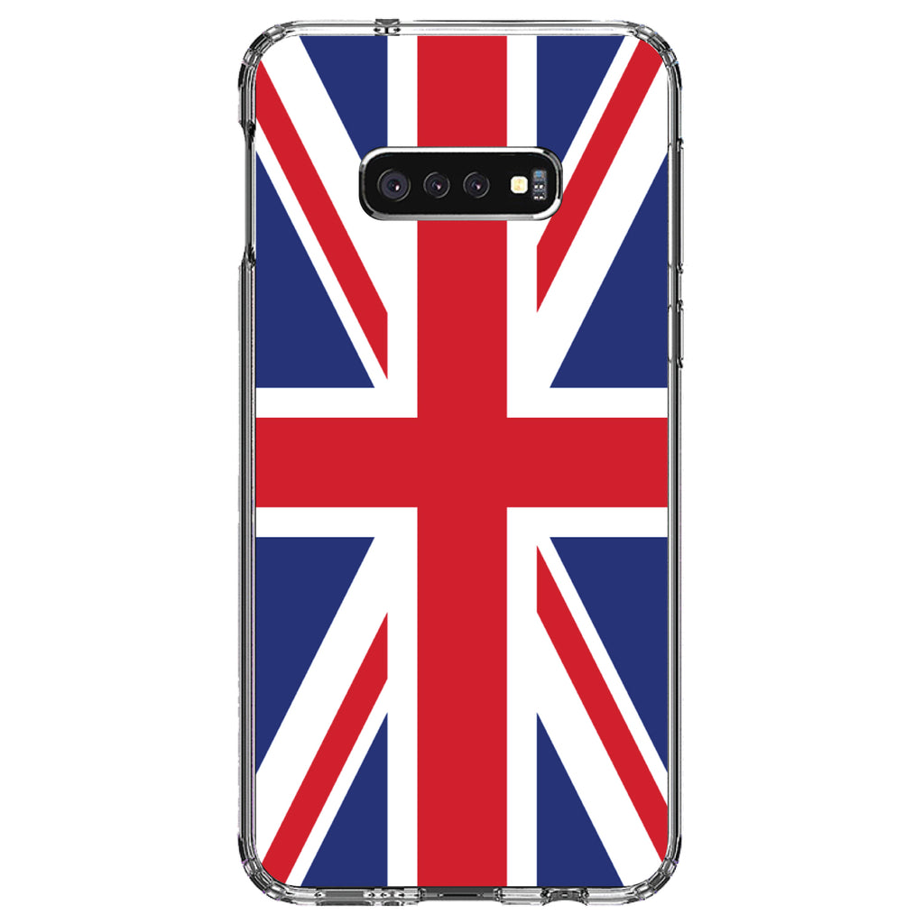 Red White Blue British Flag UK Clear Shockproof iPhone Case, view 18