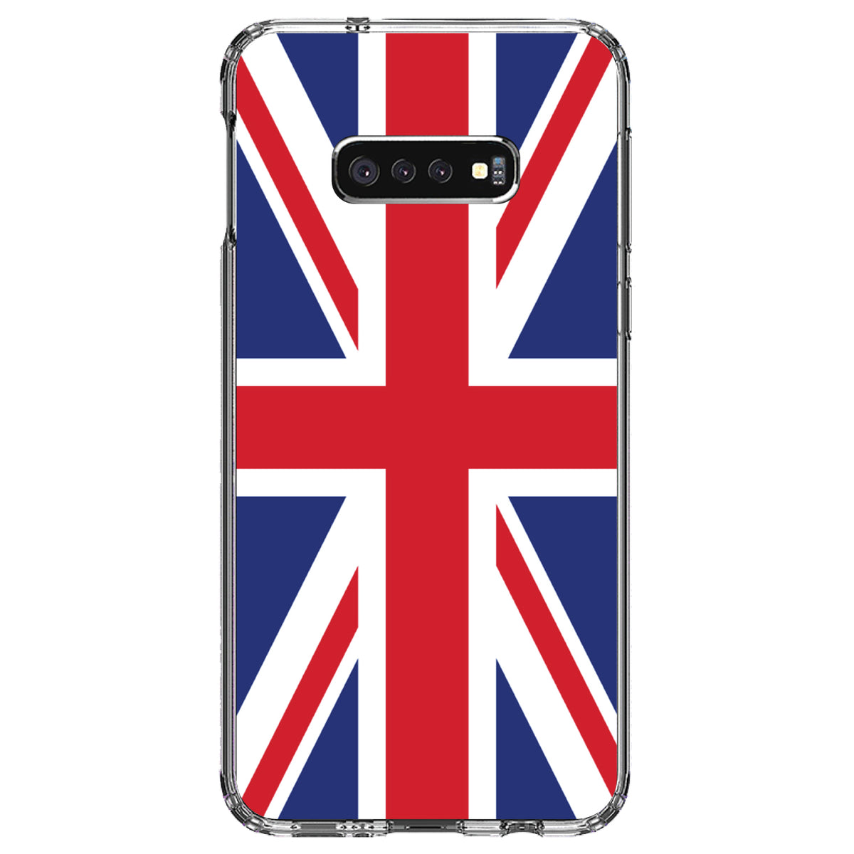 Red White Blue British Flag UK Clear Shockproof iPhone Case, view 18