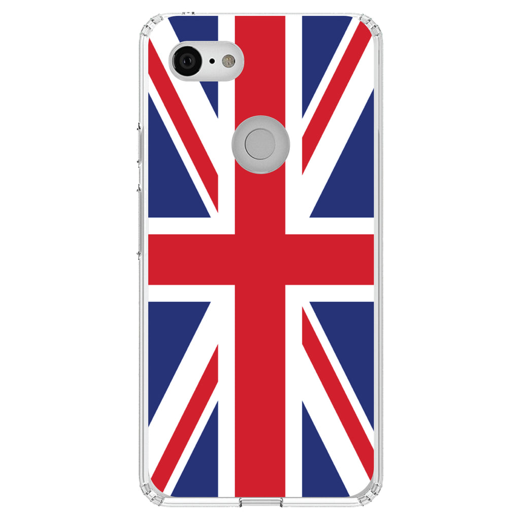 Red White Blue British Flag UK Clear Shockproof iPhone Case, view 21
